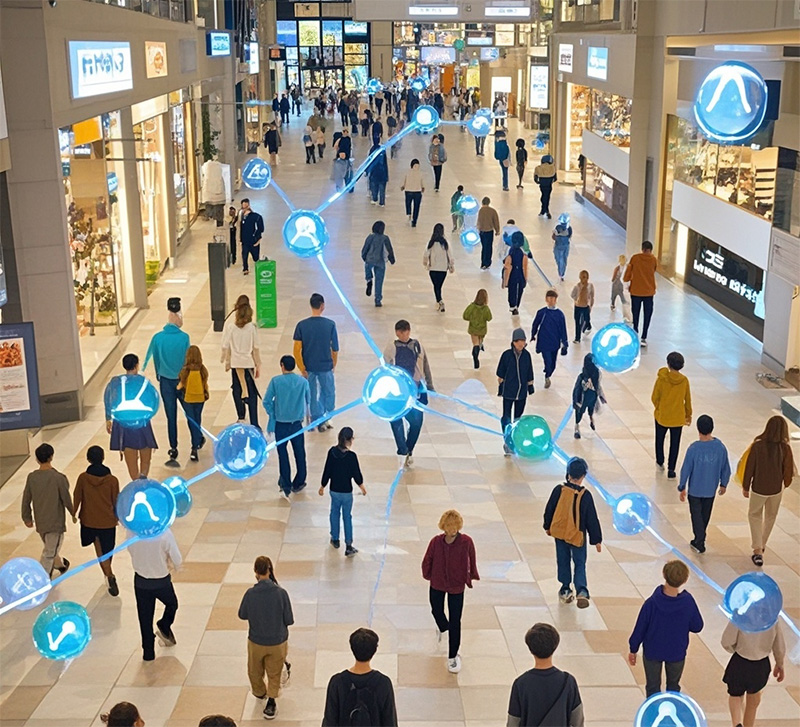 Application scenarios for personnel positioning in supermarkets and shopping centers (based on UWB or Bluetooth technology)